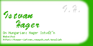 istvan hager business card